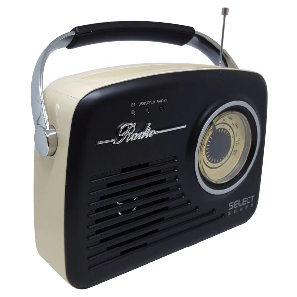 Bocina Bluetooth Select Sound Radio Vintage BT-1010NEGRO Online