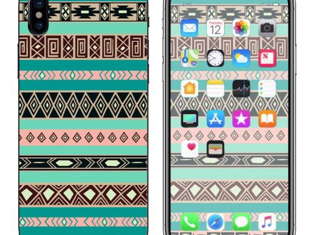 Aztec Turquoise Apple iPhone X Skin Supply