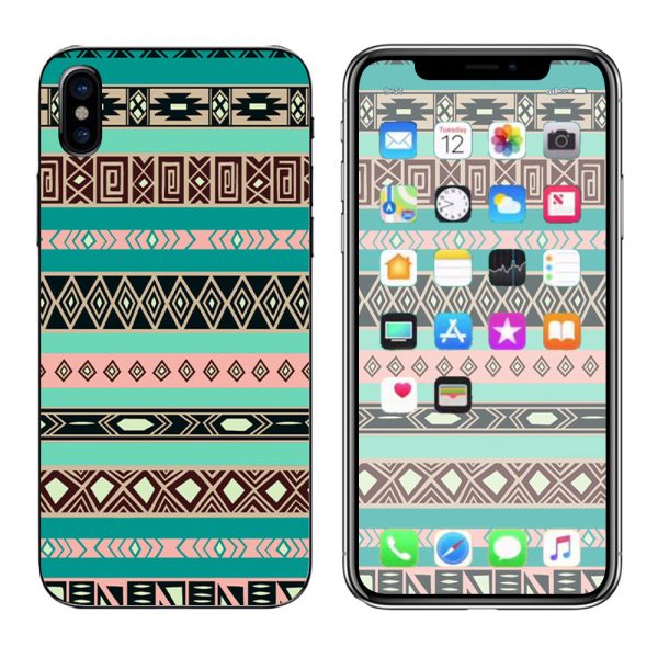 Aztec Turquoise Apple iPhone X Skin Supply