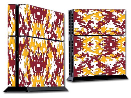 Digi Camo Team Colors Camouflage Red White Yellow Sony Playstation PS4 Skin For Discount