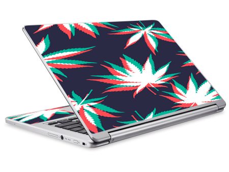 3D Holographic Week Pot Leaf Acer Chromebook R13 Skin Online