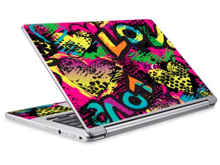 80 S Love Pop Art Neon Acer Chromebook R13 Skin Cheap