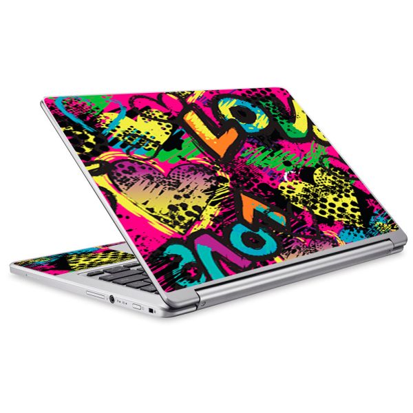 80 S Love Pop Art Neon Acer Chromebook R13 Skin Cheap