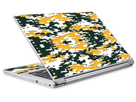 Digi Camo Team Colors Camouflage Green Yellow Acer Chromebook R13 Skin on Sale