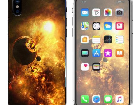 Atomic Clouds Space Planet Apple iPhone X Skin on Sale