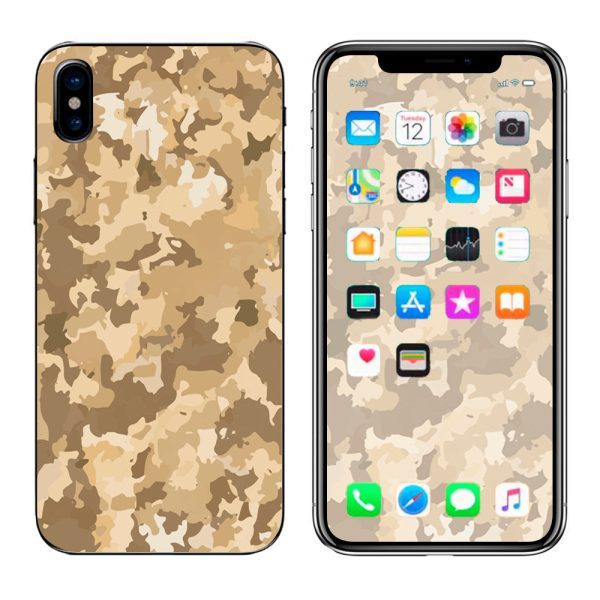 Brown Desert Camo Camouflage Apple iPhone X Skin Fashion