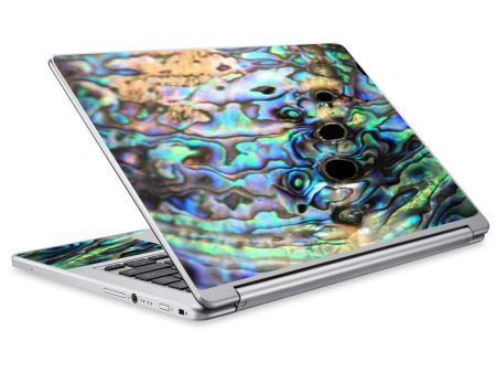 Abalone Swirl Shell Design Blue Acer Chromebook R13 Skin For Discount