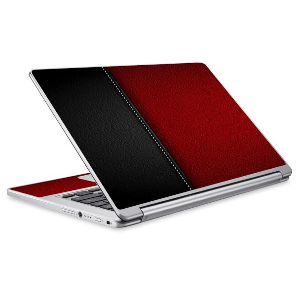 Black And Red Leather Pattern Acer Chromebook R13 Skin on Sale