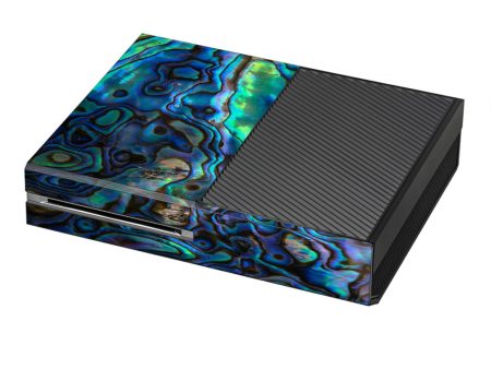 Abalone Shell Green Swirl Blue Gold Microsoft Xbox One Skin For Cheap