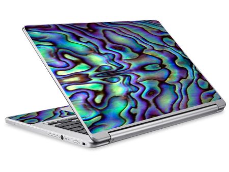 Abalone Sea Shell Green Blue Purple Acer Chromebook R13 Skin Fashion