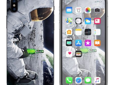 Astronaut Having A Beer Apple iPhone X Skin For Discount