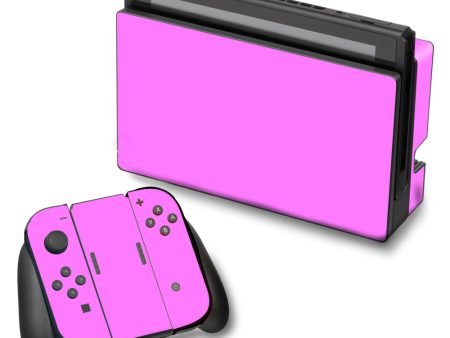 Solid Pink Color Nintendo Switch Skin Online Hot Sale