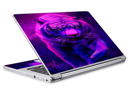 Tiger Prowl Pink Purple Neon Jungle Acer Chromebook R13 Skin Cheap