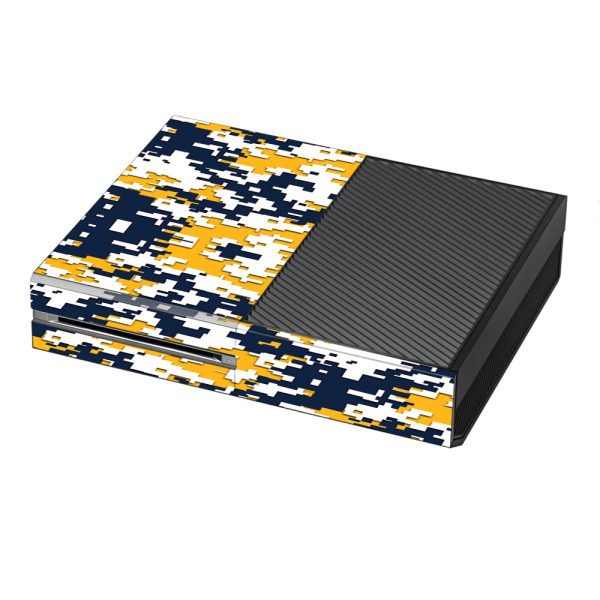 Digi Camo Team Colors Camouflage Blue Yellow Microsoft Xbox One Skin Cheap