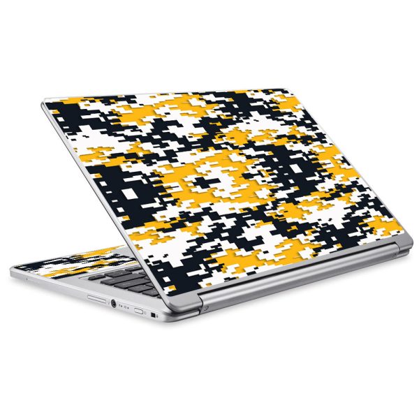 Digi Camo Team Colors Camouflage Yellow Blue Acer Chromebook R13 Skin For Cheap