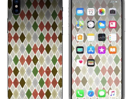 Argyle2 Apple iPhone X Skin Online Sale