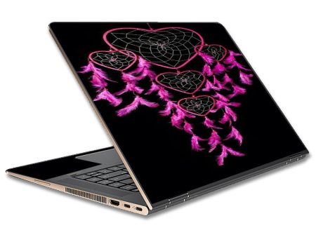 Heart Pink Feather Dream Catcher HP Spectre x360 13t Skin For Sale