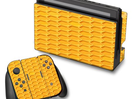 Yellow Honeycomb Nintendo Switch Skin Online Sale