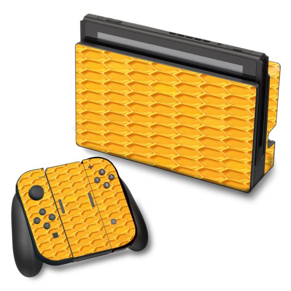 Yellow Honeycomb Nintendo Switch Skin Online Sale