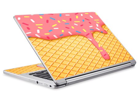 Ice Cream Cone Pink Sprinkles Acer Chromebook R13 Skin Discount