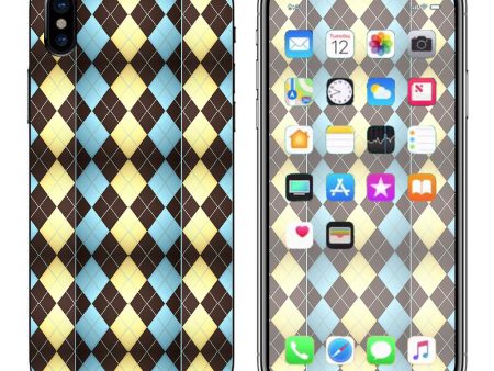 Argyle Pattern Apple iPhone X Skin Hot on Sale