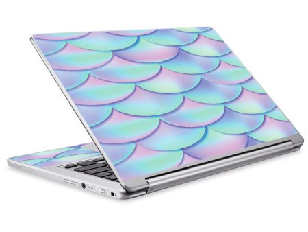 Mermaid Scales Blue Pink Acer Chromebook R13 Skin For Cheap