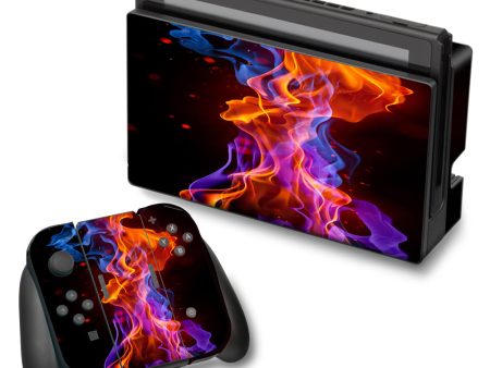 Neon Smoke Blue, Orange, Purple Nintendo Switch Skin Discount