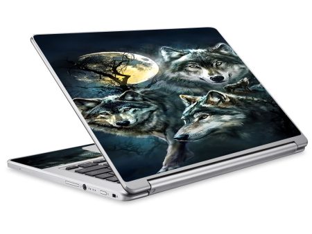 3 Wolves Moonlight Acer Chromebook R13 Skin Online