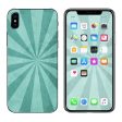 Blue Rays Apple iPhone X Skin Discount