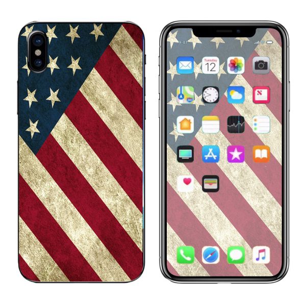 America Flag Pattern Apple iPhone X Skin Online Hot Sale