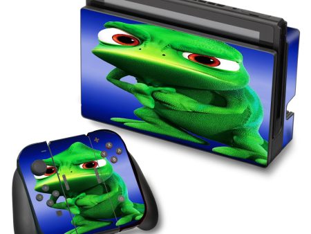 Green Dino, Dinosaur, Gecko,Lizard Nintendo Switch Skin Sale