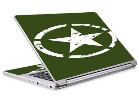 Green Army Star Military Acer Chromebook R13 Skin Sale