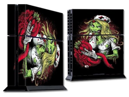 Zombie Nurse Eating Flesh  Sony Playstation PS4 Skin Fashion