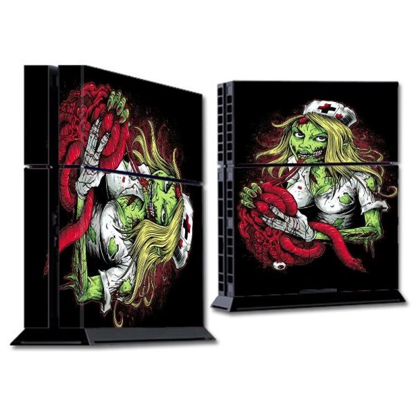 Zombie Nurse Eating Flesh  Sony Playstation PS4 Skin Fashion