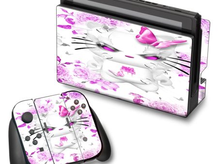 Mean Kitty In Pink Nintendo Switch Skin Hot on Sale