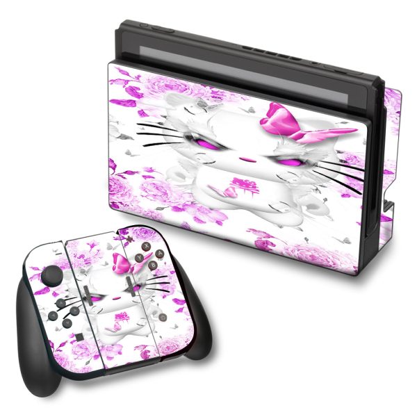 Mean Kitty In Pink Nintendo Switch Skin Hot on Sale