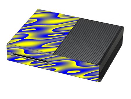 Neon Blue Yellow Trippy Microsoft Xbox One Skin For Cheap