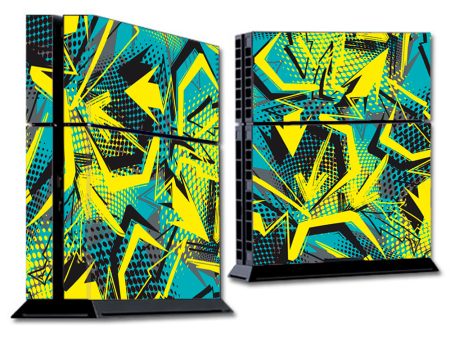 Yellow Blue Pop Art Arrows Sony Playstation PS4 Skin For Sale