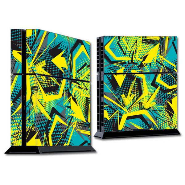 Yellow Blue Pop Art Arrows Sony Playstation PS4 Skin For Sale