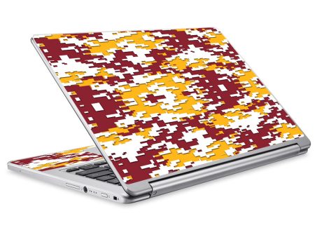 Digi Camo Team Colors Camouflage Red White Yellow Acer Chromebook R13 Skin on Sale