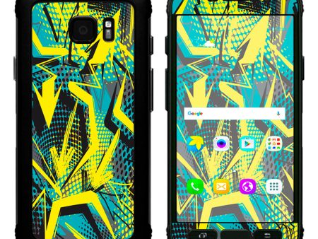 Yellow Blue Pop Art Arrows Samsung Galaxy S7 Active Skin Supply