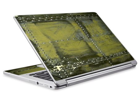 Green Rivets Metal Airplane Panel Ww2 Acer Chromebook R13 Skin For Cheap