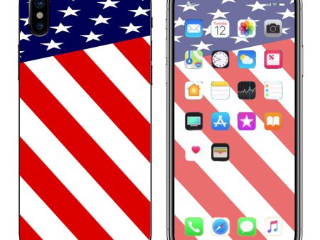 American Flag Usa Apple iPhone X Skin Cheap