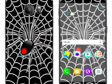 Black Widow Spider Web Samsung Galaxy S7 Skin For Discount