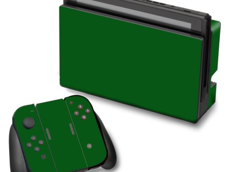 Solid Green,Hunter Green Nintendo Switch Skin For Cheap