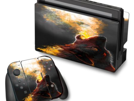 Wolf Howling At Moon Nintendo Switch Skin Online Sale