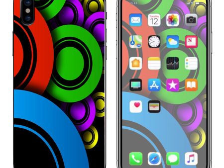 Awesome Circles Trippy Apple iPhone X Skin Sale