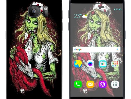 Zombie Nurse Eating Flesh  Samsung Galaxy S7 Skin Hot on Sale