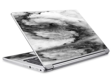 Black White Swirls Marble Granite Acer Chromebook R13 Skin Hot on Sale