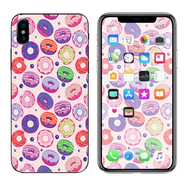 Yummy Donuts Doughnuts Pink Apple iPhone X Skin Discount